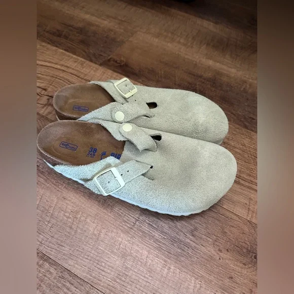 Faded Lime Birkenstock Boston Soft Footbed Clogs - Picture 5 of 8